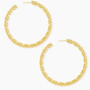 The Maggie Hoop Earrings in Gold Filigree - worn once for photo shoot only